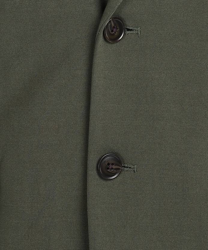 Men Solid Single Breasted Casual Blazer  (Dark Green)