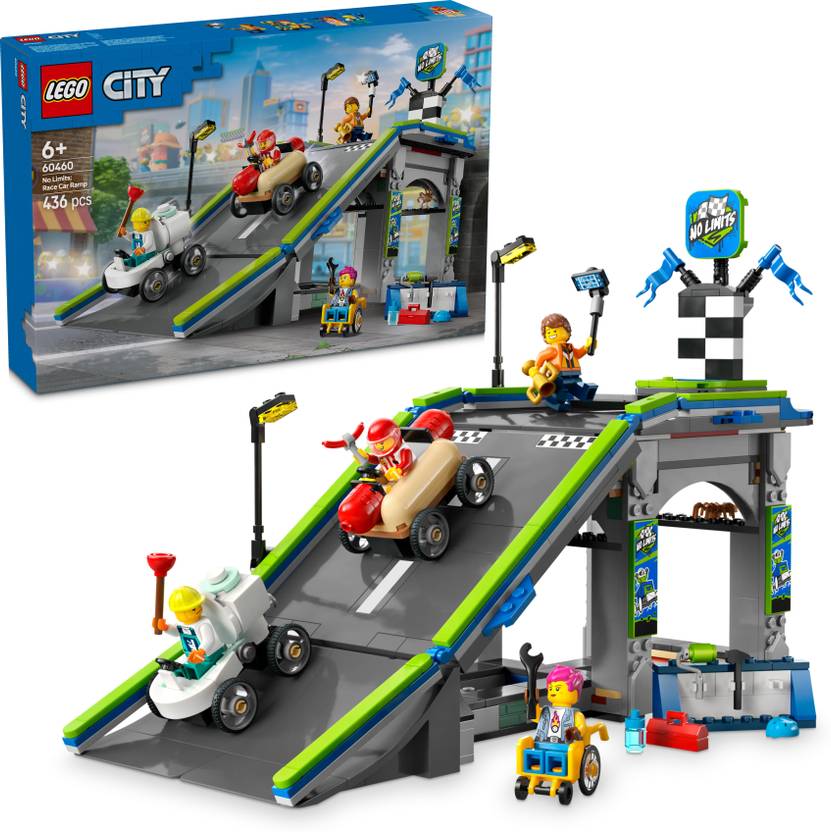 lego city no limits race car ramp track toy soapbox racing set 60460 436 blocks