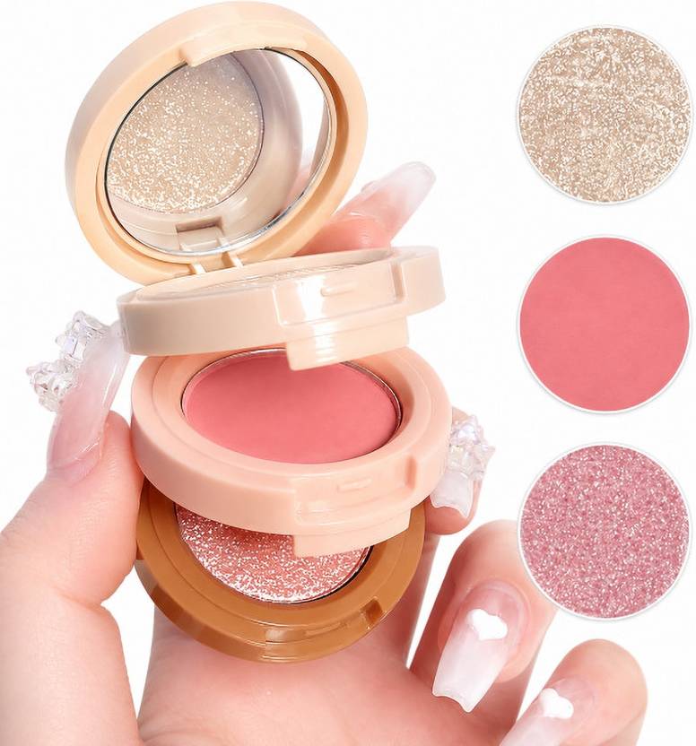 DOTFUSION 3-in-1 Blusher+Highlighter+Eyeshadow Makeup Palette