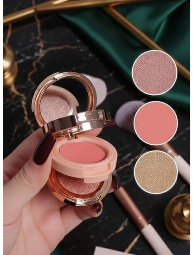 BLUSHSKIN 3in1 Face Blusher + Highlighter With Mini Compact Palette