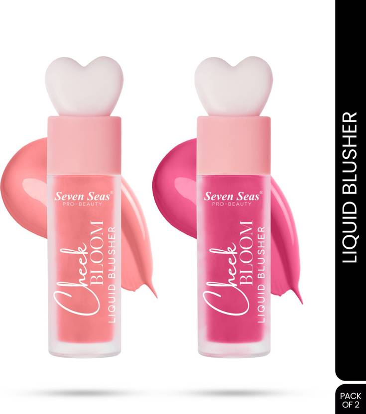 Seven Seas Cheek Bloom Liquid Blusher & Lip Gloss | Long Lasting | Highly Pigmented Blusher