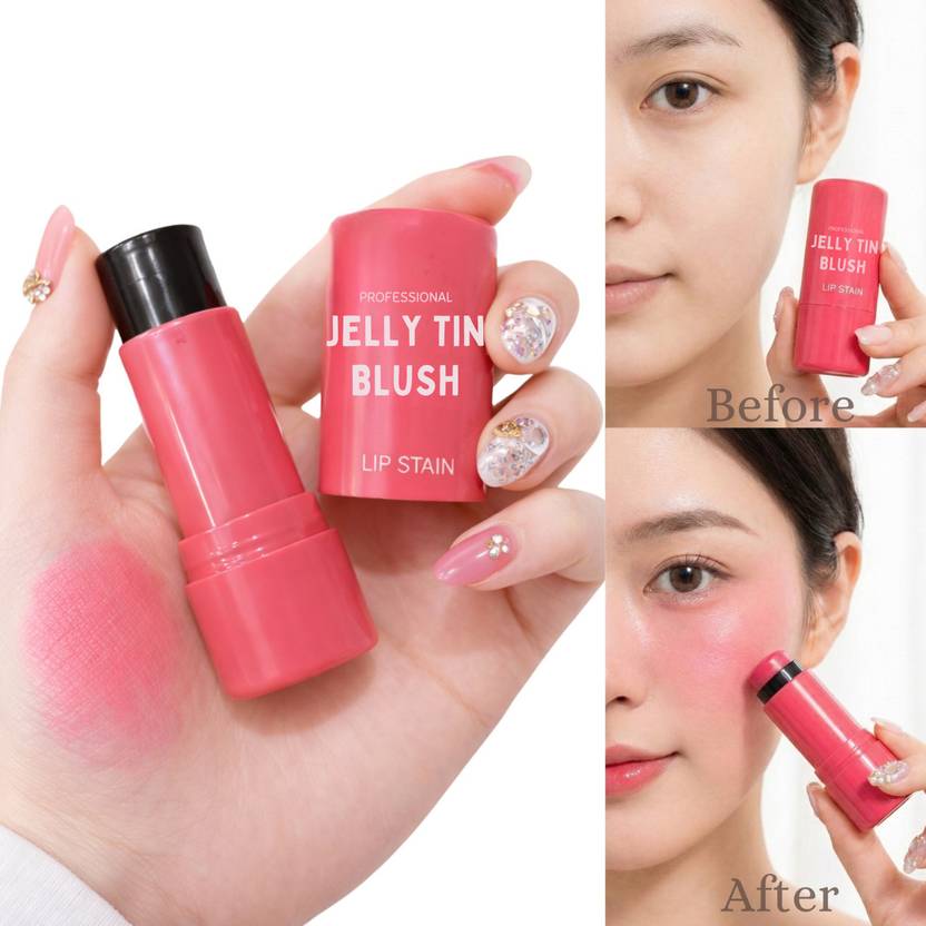HUDA CRUSH Pink Jelly Tint Blush for Lip and Cheek Waterproof Long Lasting Face Blusher