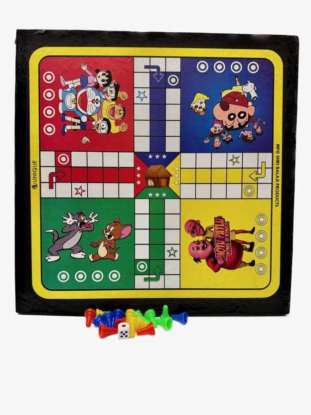 Blendoy Wooden Ludo Board Handmade Snakes and Ladders 2 in 1 Ludo Dice
