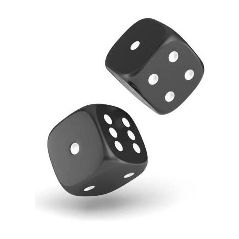 Brightstar PACK OF 2 Transparent Dice 16MM for Playing Poker Chip Set Game Board Game Accessories