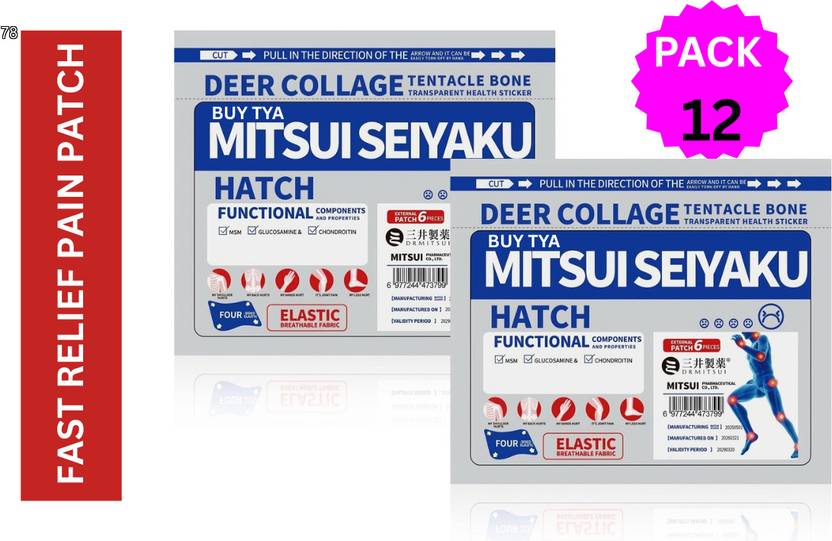 Buy TYA Mitsui Seiyaku Pain Relief Patch with Collagen for Back & Neck Pain Plaster & Patch
