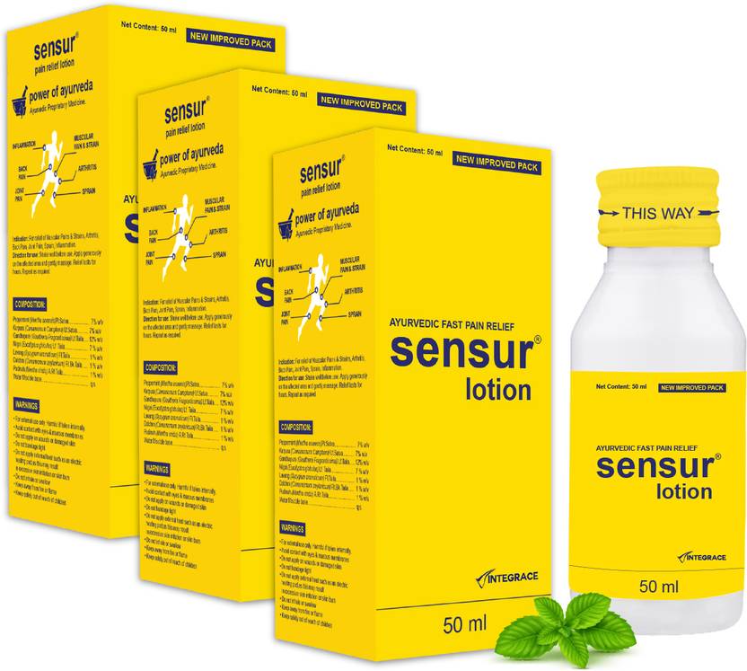 Sensur Natural & Ayurvedic Pain Relief Lotion (50ml, Pack of 3)Fast