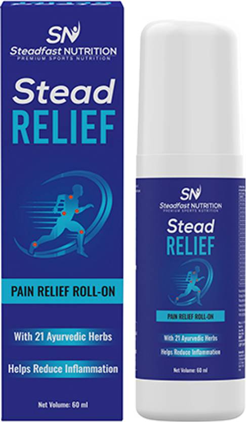 Steadfast NUTRITION Stead Relief RollOn Fast Acting reduces inflammation 60ml Liquid