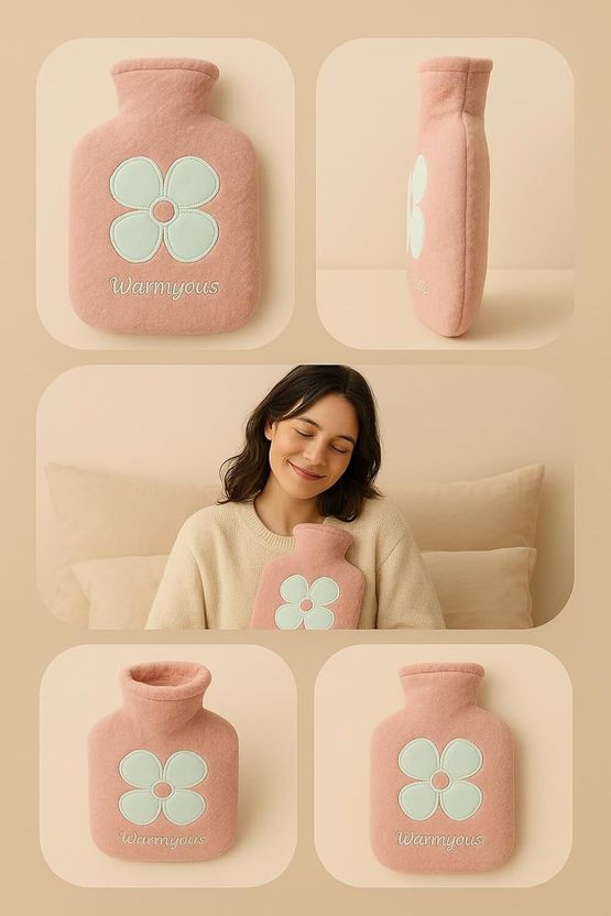 CloudTab Silicone Hot Water Bag with Plush Cover - Image 9
