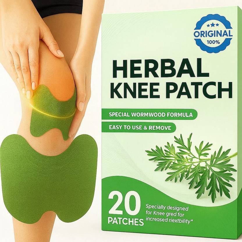 Lavender Hills Natural Wormwood Knee Patch for Joint Pain | Herbal Arthritis Knee Pain Relief Plaster & Patch