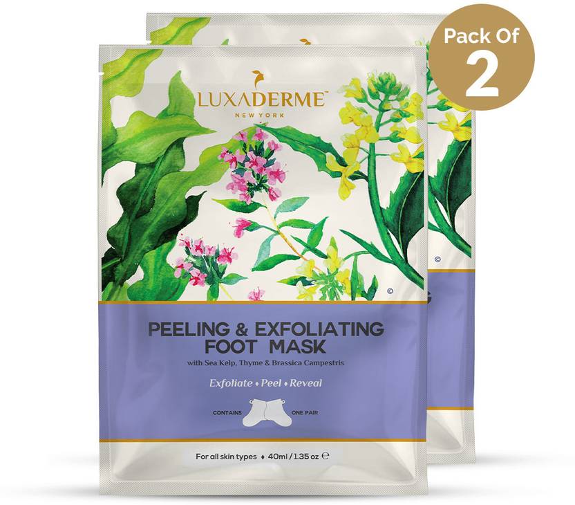 LuxaDerme Foot Peeling & Exfoliating Mask Price in India Buy LuxaDerme Foot Peeling