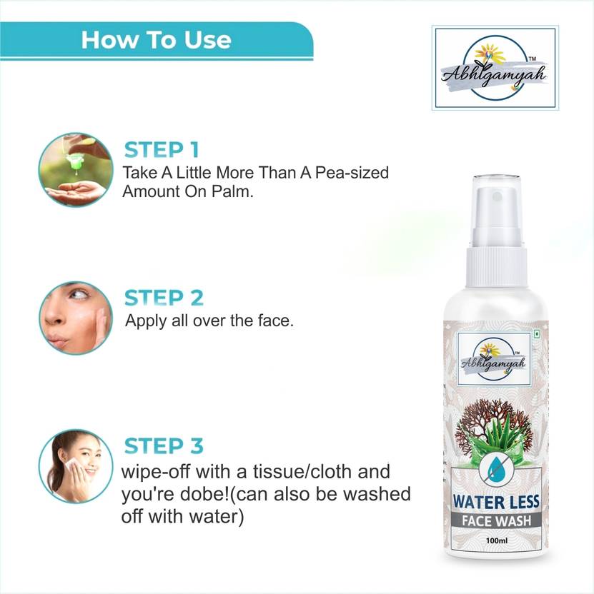 ABHIGAMYAH Waterless Face wash 99 Germs Cleanser And Refreshing Face