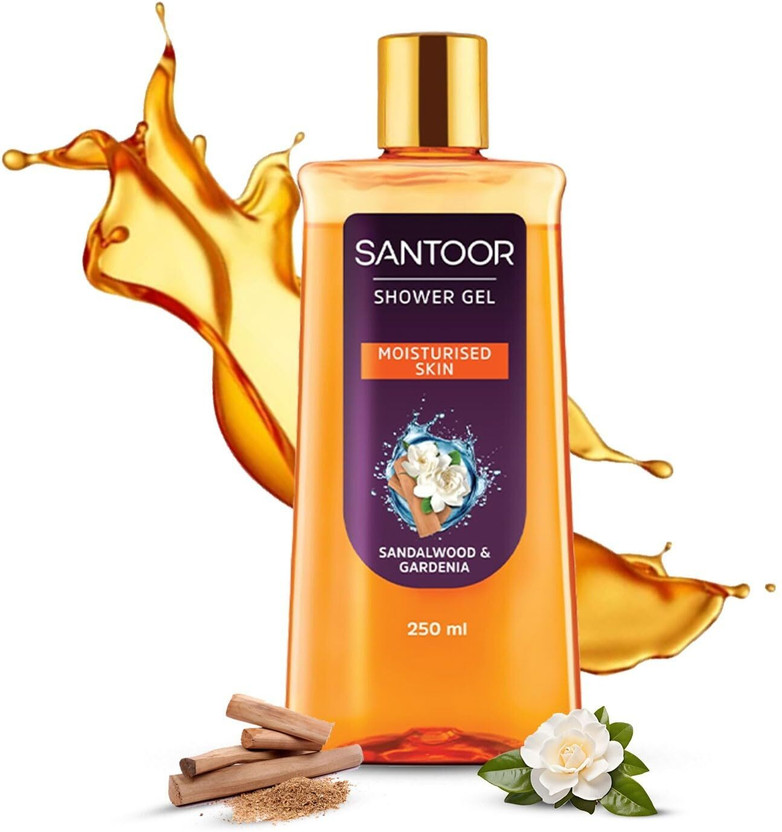 Santoor Moisturizing Shower Gel With Natural Sandalwood &