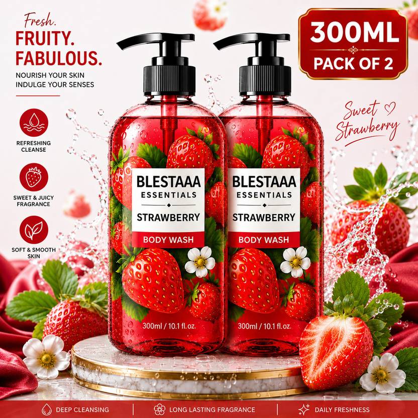 blestaaa essentialss Refresh Your Skin with Strawberry Body Wash for Soft & Glowing Skin
