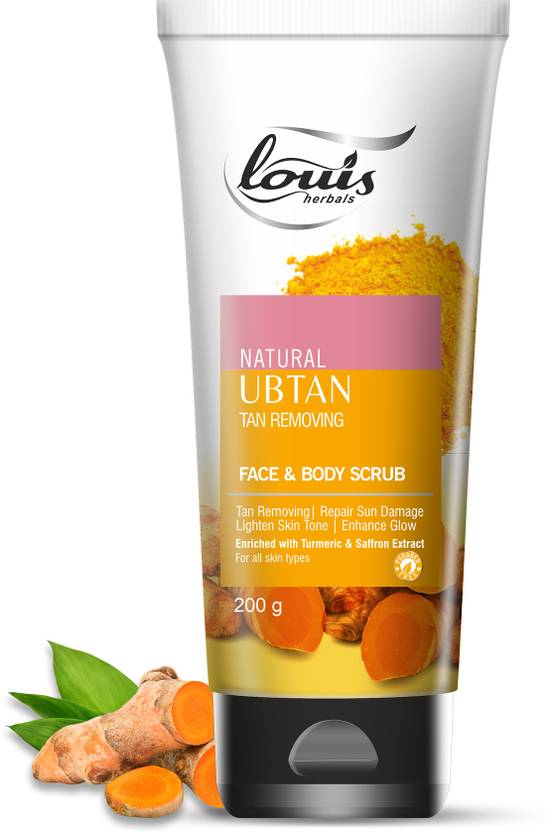 Louis herbals Natural Ubtan Tan Removing Face & Body Scrub