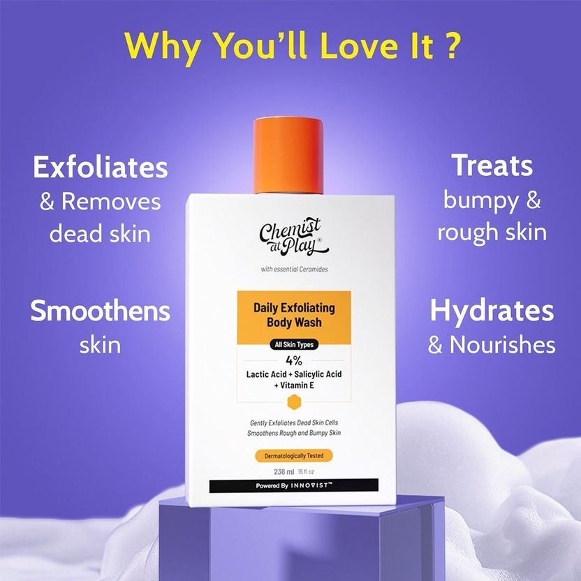 Chemist at Play Lactic & Salicylic Acid Exfoliate Body Wash 236ml - Image 2