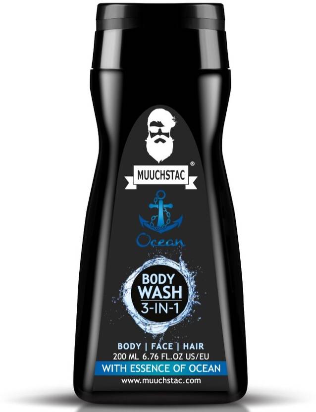 MUUCHSTAC Ocean 3 in 1 Body Wash for Men, Shower Gel for Body, Face