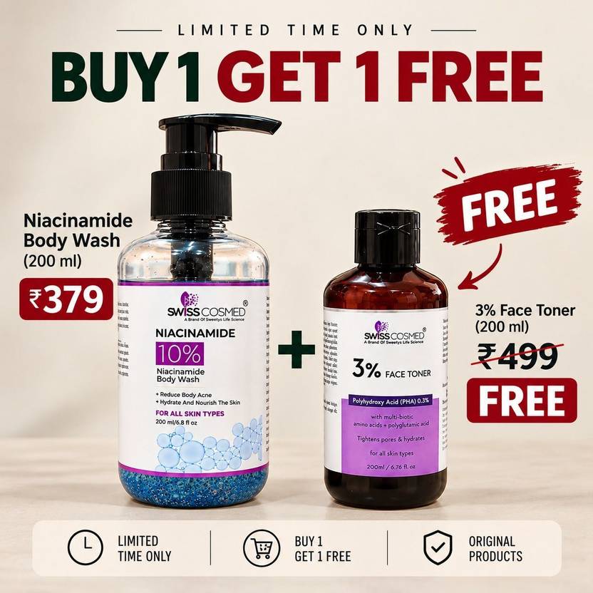 SwissCosmed NIACINAMIDE 10% BODY WASH