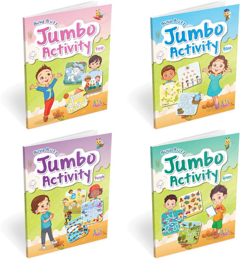 Busy Buzz Jumbo Activity Books (Pack of 4)