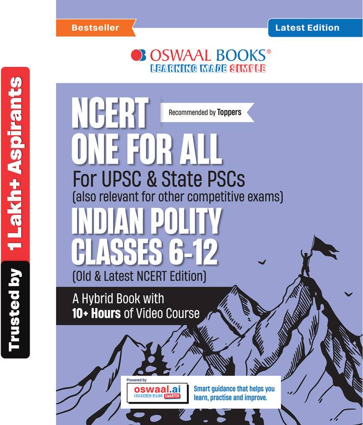 Oswaal NCERT One For All Book for UPSC & State PSCs | Indian Polity Classes 6-12 (Old & New NCERT Edition)