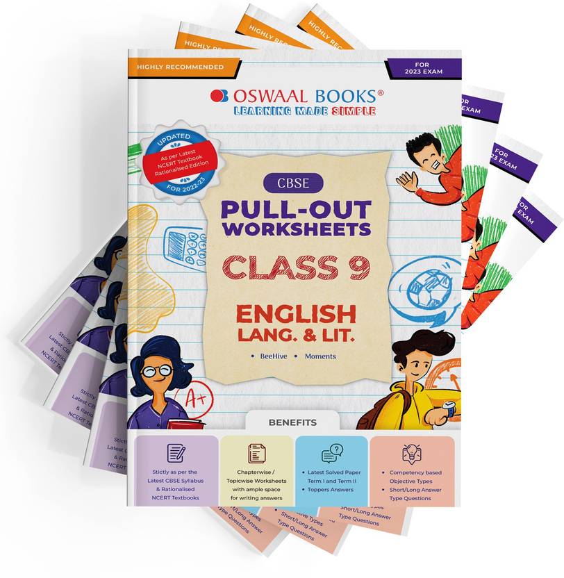 Oswaal CBSE Pullout Worksheets Class 9 English, Mathematics, Science