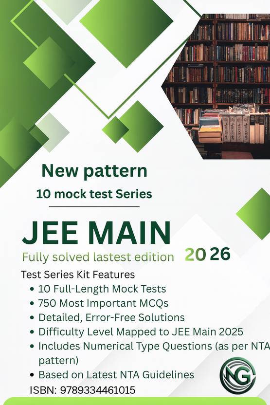 JEE MAIN 2026 Mock Test Series , 10 Full-Length Tests, 750 MCQs, Latest ...