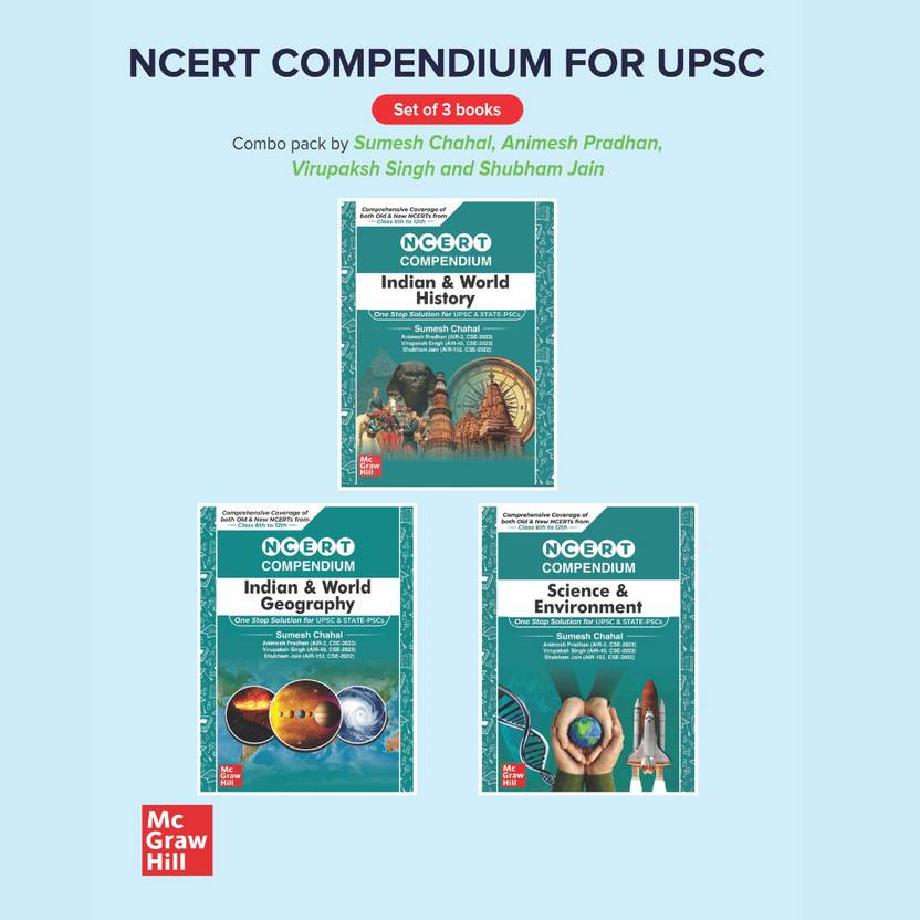 NCERT Compendium for UPSC (Set of 3 books) History, Geography and