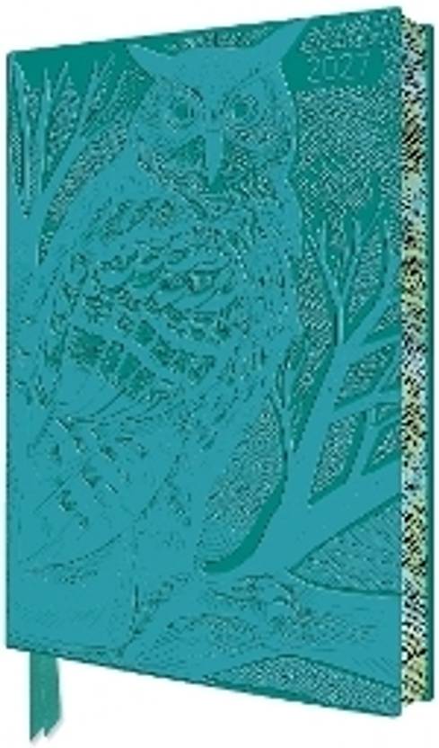 Angela Harding: Long Eared Owl 2027 Pocket Artisan Art Vegan Leather Diary - Week to View