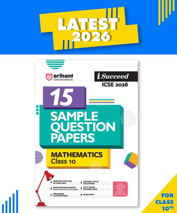 Arihant i-Succeed ICSE Sample Question Papers 2026 Mathematics Class 10 ...