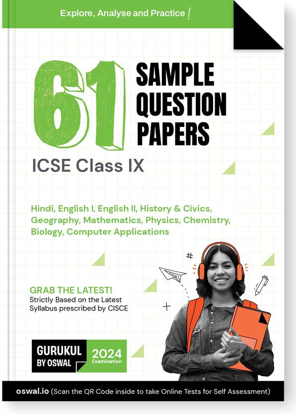 Gurukul 61 Sample Question Papers for ICSE Class 9 Exam 2024 Fully