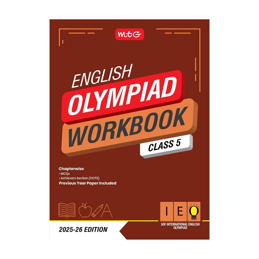 MTG International English Olympiad (IEO) Workbook Class 5 - Chapterwise MCQs, Previous Years Solved Paper & Achievers Section - SOF Olympiad Books For 2025-26 Exam
