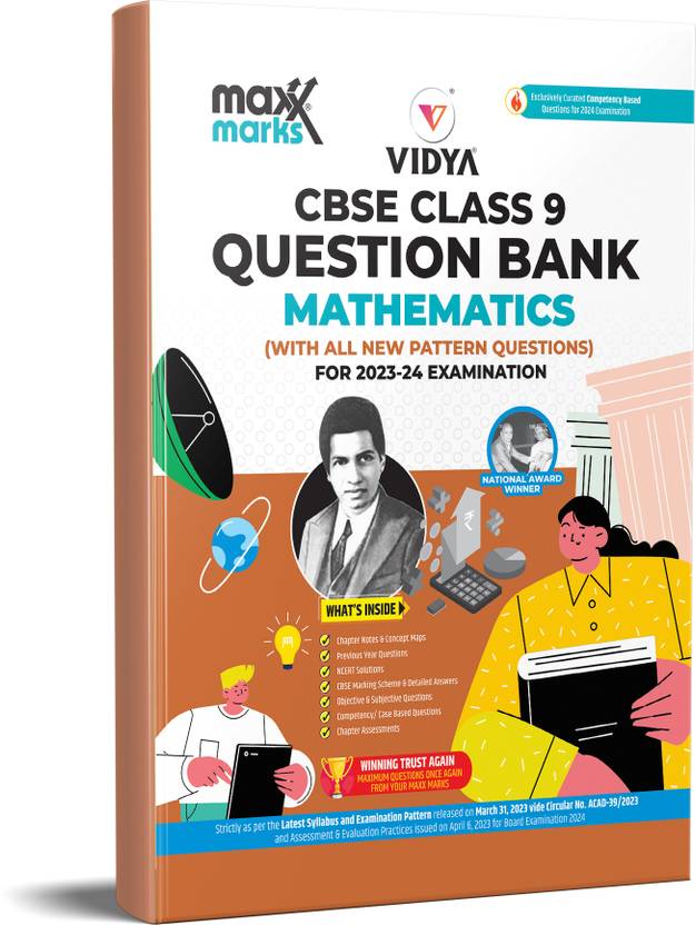 Vidya CBSE Question Bank Class 9 Mathematics for 2024 Board Exam: Buy ...