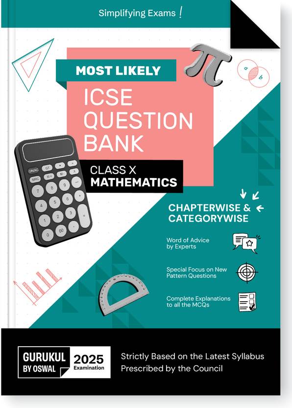 Gurukul ByOswal Mathematics Most Likely Question Bank for ICSE Class 10 ...