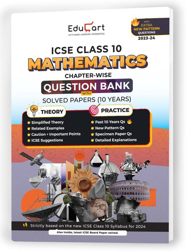 (OLD) Educart ICSE Class 10 Question Bank 2024 Mathematics including