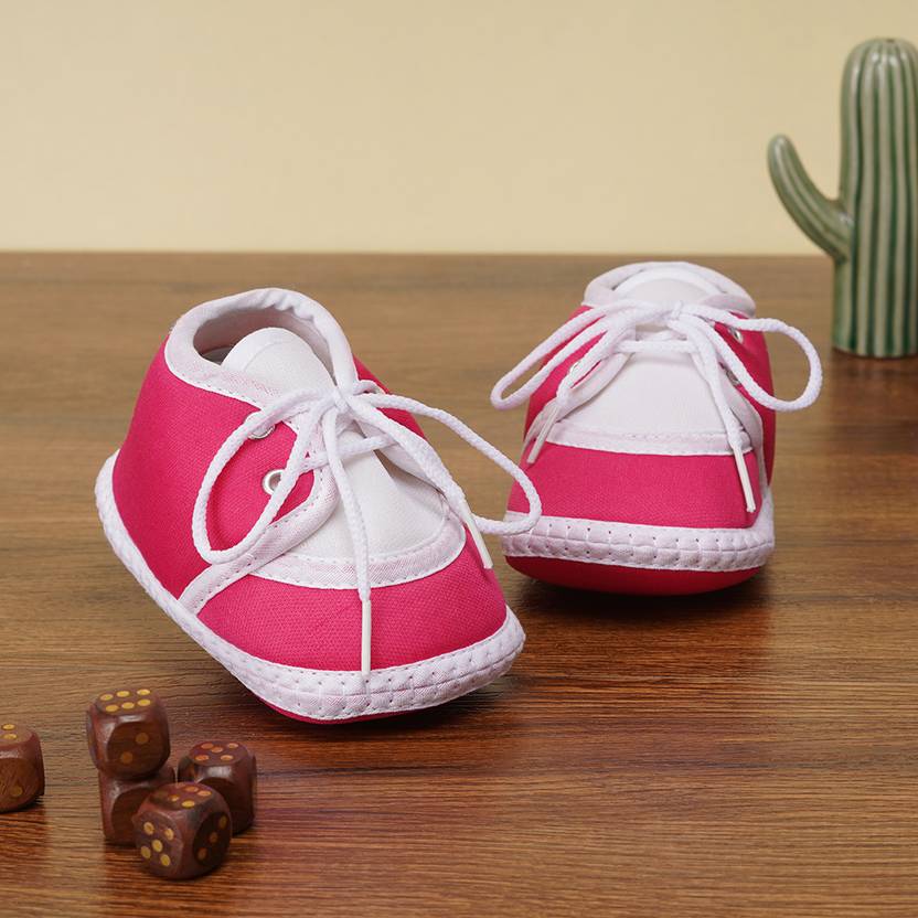 Neska Moda 3 To 12 Months Baby Boys & Baby Girls Cute Soft Cotton Pre-Walker Lace Booties