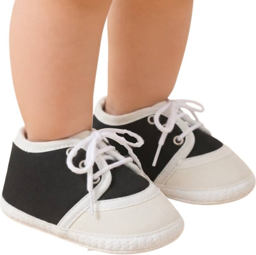 Neska Moda 3 To 12 Months Baby Boys & Baby Girls Cute Soft Cotton Pre-Walker Lace Plain Booties