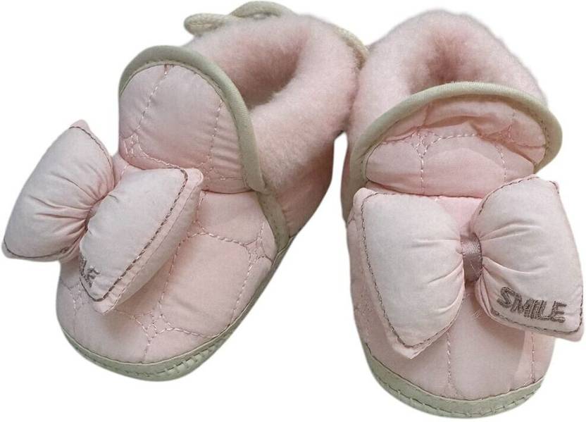 capznmore Unisex Baby Booties for Cute Bow Design Soft Cozy & Warm Infant Shoes Booties