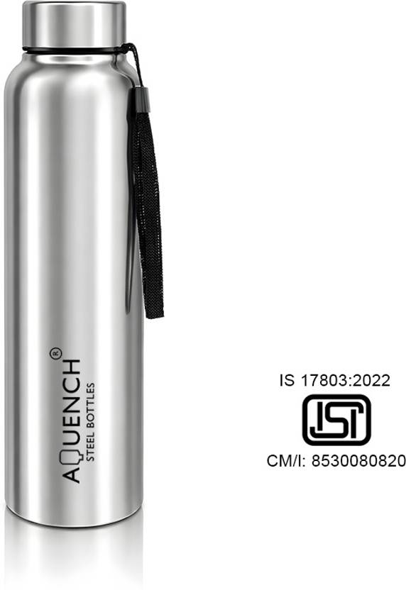 AQUENCH Lean Stainless Steel 1L Water Bottle for Fridge, Office, Gym & Home Use 1000 ml Stainless Steel Bottle