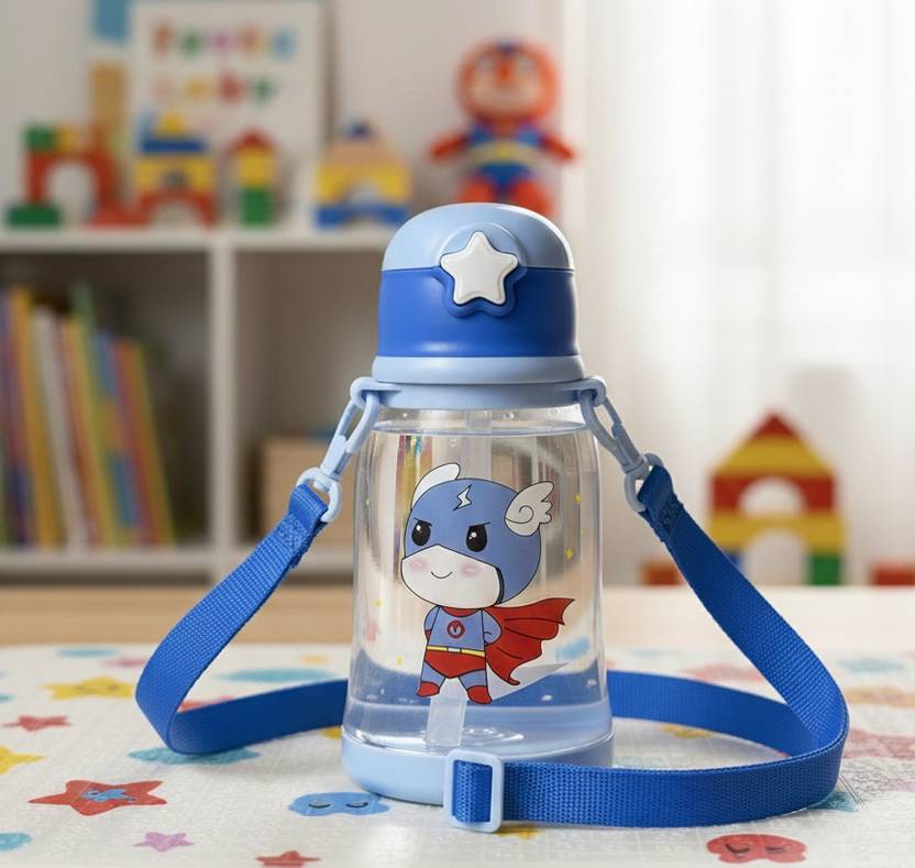 ALLORAMART Hero-Hydrate Kids' Sipper Series. 500 ml Silicone, Plastic Bottle
