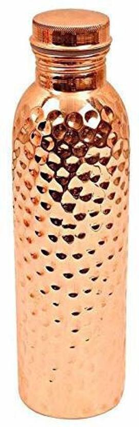 Zahuu Copper Yoga Ayurveda Hammered Leak Proof Bottle