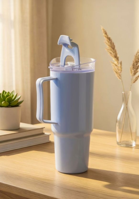 TOONY 1200ml Panda Insulated Tumbler with Straw & Handle - Image 5