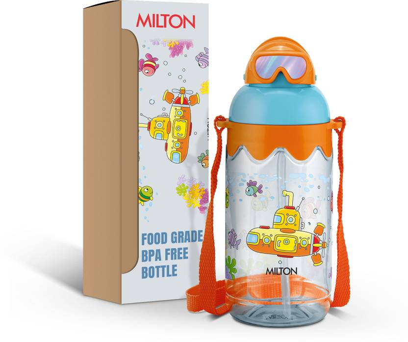 MILTON Sage 450 Sipper Water Bottle for School Kids, BPA Free, Leak Proof & Durable, 445 ml Plastic Bottle