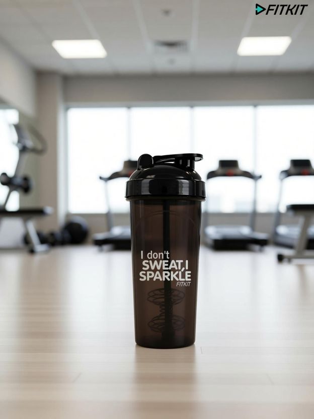 FITKIT Classic Bottle 700 ml Plastic Shaker (Pack of 1, Black) - Image 3