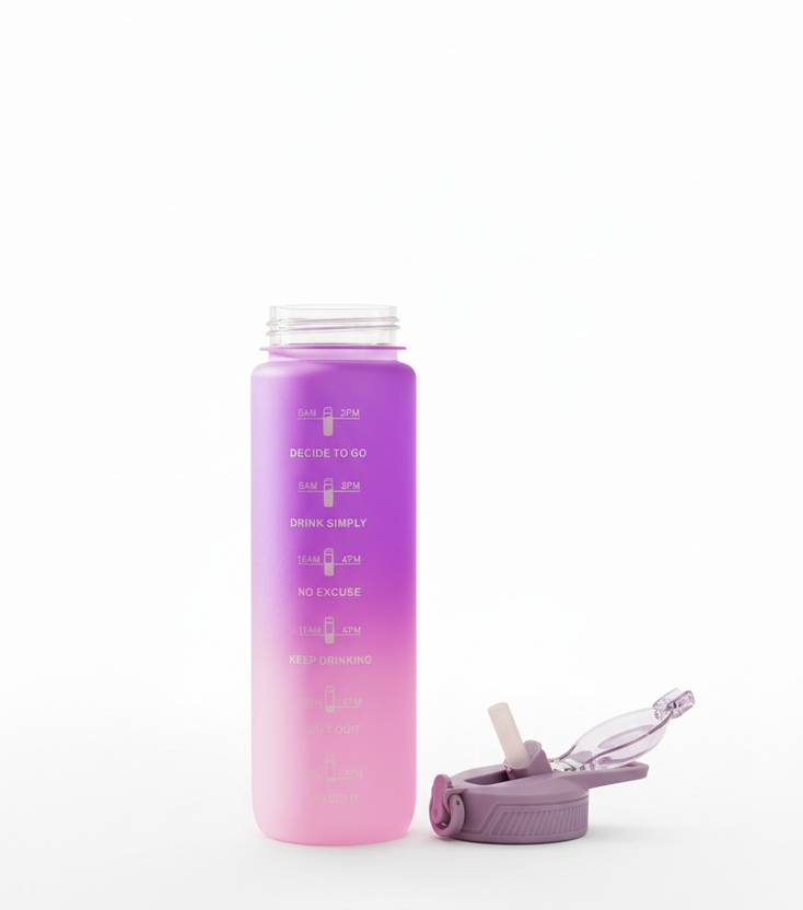 ALLORAMART Premium Water Bottle(GYM)-Aura Gradient Tracker 1000 ml Plastic, Tritan Bottle