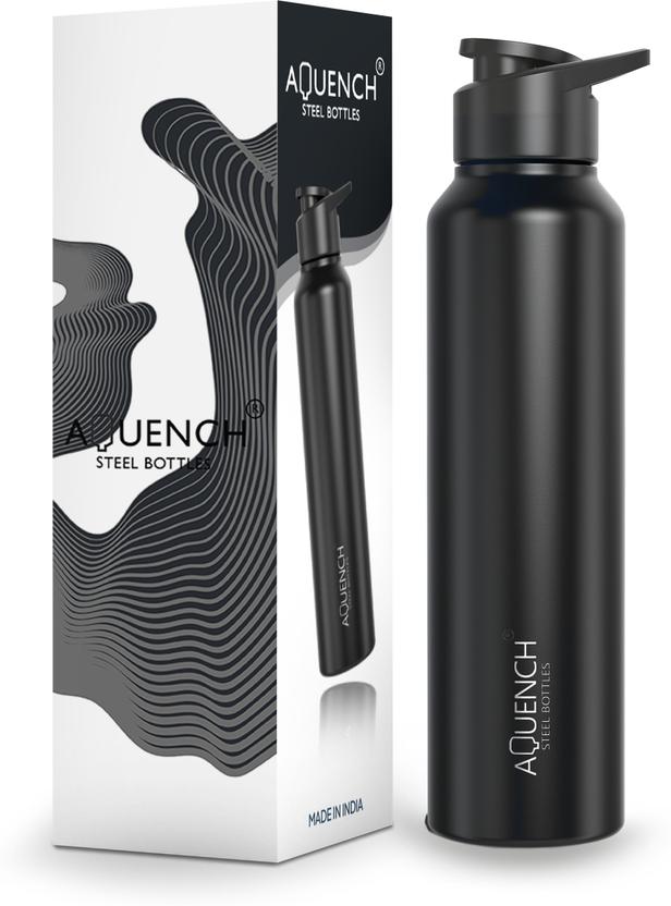 AQUENCH 1L Stainless Steel Black Coloured Water