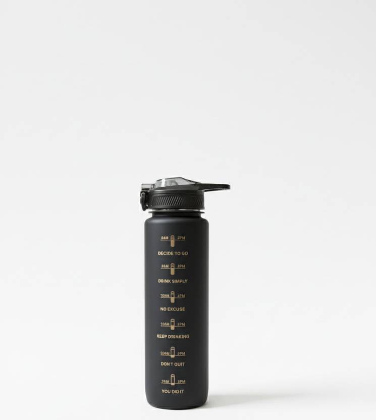 ALLORAMART Premium Water Bottle-Stealth Hydrate Series,BLACK,1000ml 1000 ml Plastic, Tritan Bottle