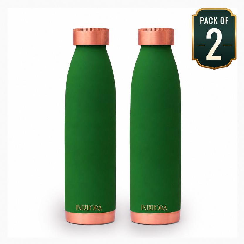 Inddiora Pure Copper Water Bottle | Silk Matte Finish