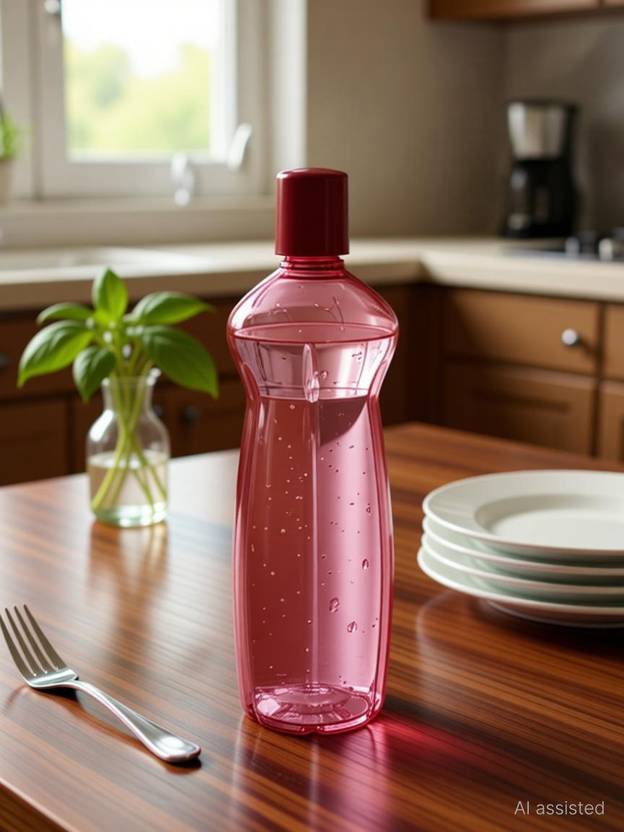 ALLORAMART Pack of 4 -Fridge Bottle or Aqua Leak-Proof Bottle, 1lt each Bottle Capacity 1000 ml Plastic Bottle