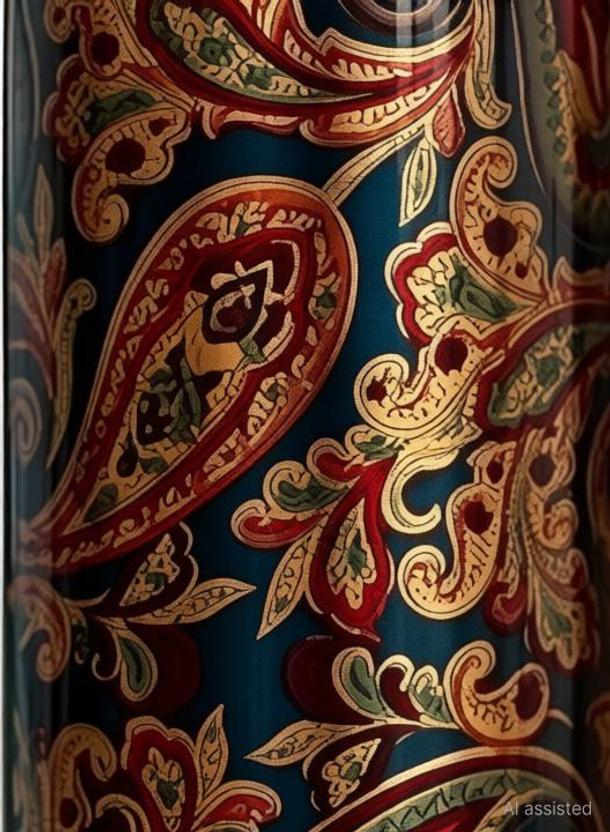 Bottlewala Traditional Printed 100% Copper Bottle 1Ltr