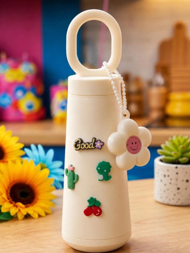 BABUTRADING Petal Cup Glass Water Bottle 450 ml