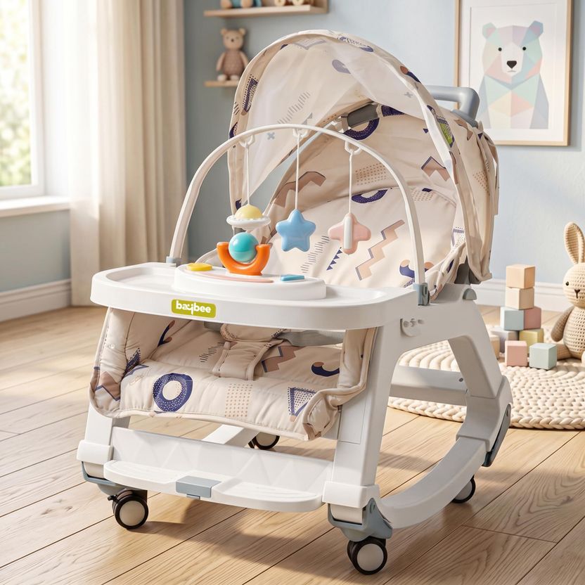 R for Rabbit Rock N Nap Bliss Rocker for Babies with 3 Point Safe...more - Image 8